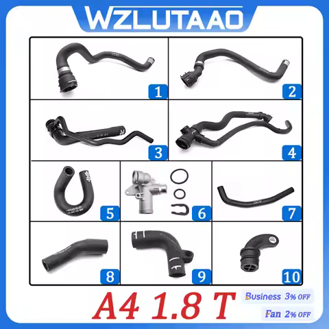 Coolant Water Hose & Pipe Flange For Audi A4 B6 B7 1.8T 06B121132E/057A/058BD/058BT/101A,8E0121101/0