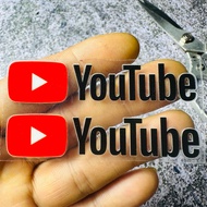 Youtube stamp made of UV DTF material (1 pair)