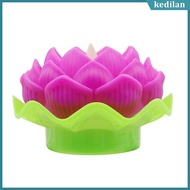 kedilan  LED Night Light Nightlight Buddha Lamp Altar Simulation Lotus Tabletop Flower Lamps Electronic Plastic Garden Lights Blessing