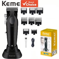 KEMEI KM-2296 Hair Clipper - DLC Blade, Constant Temp, USB Charging, Multi-Length Settings, Salon Gr