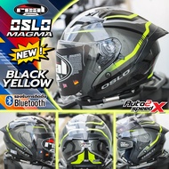 หมวกกันน็อค REAL OSLO MAGMA, MECANICA เปิดหน้า แว่น2ชั้น รุ่นใหม่ 2025 MECANICA BLACK WHITE XL (61-6