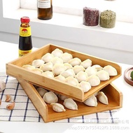 Simple Bamboo Wooden Kitchen Dumpling Tray Multi-Size Stackable Dumpling Wooden Plate Frozen Dumplin