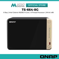 QNAP TS-264-8G  TS-464-8G TS-664-8G TS-453E-8G NAS Storage 2-Bay / 4-Bay / 6-Bay 8GB Intel Celeron Q