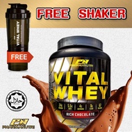 Vital Whey (Chocolate) 2kg/4.41lbs Halal Whey Isolate With 24g Protein 67 Servings - Fast Muscle Rec