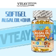 VTEAY DHA Algal Oil Softgels Kecerdasan for Kids MultiVitamin Suplemen Minda untuk kanak kanak 60Pcs