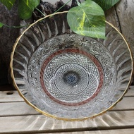 Crystal bowl 19.5 x 8cm, lightly faded rim - 2nd hand product