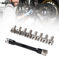 คีมแหลมซ่อมรถจักรยานยนต์สากล Kmoon ชุดประแจก้านขนาด5.0-6.8มม. สำหรับรถสกู๊ตเตอร์จักรยานยนต์สีดำ