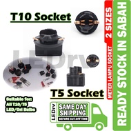 T5 T10 Meter Lampu soket Meter Bulb socket Speedometer bulb Adapter