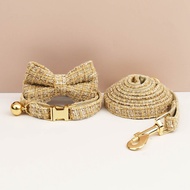 New Pet Collar Cat Collar Chanel Style Series Cute Bell Collar Bow Tie Scarf