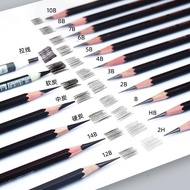 Marley Sketch Pencil 2b4b6b8b Soft Medium Hard Charcoal Extra Thick 12b14b Beginner Art Painting Pen