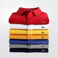 Men's Polo Shirt Short Sleeved T-shirt Polo Shirt 2023 Summer Large Loose Solid Top