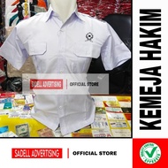 KEMEJA HAKIM Shirt HAKIM Uniform White PDH Short Sleeve Men's Embroidery