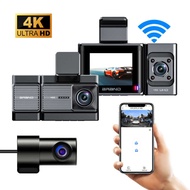 2 0 5 A 6 7 3 P Driving Recorder Three-Channel Night Vision Lens 4K HD. 8 G W i F with g p s