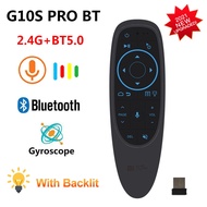 【Ready stock】 G10S Pro Voice Remote Control 2.4G Wireless Bluetooth Air Mouse Gyroscope IR Learning For Android TV Box HK1 H96 Max X96 Mini