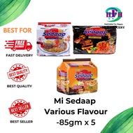 Mi Sedaap Instant Mee - / Korean Spicy Chicken / Spicy Laksa (85gm x 5)