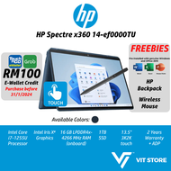 HP Spectre x360 14-Ef0000TU | Intel Core i7-1255U 16GB 1TB 13.5" 3K2K OLED Iris Xe Touch Screen 12th Gen Laptop