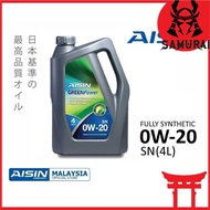 Aisin Engine Oil Greenpower Fully Synthetic SN 0W20 (4L)