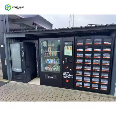 Vending Machine for Snack Drink with Card Reader Touchscreen QR Code Payment in Hotel Mall Station