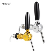 Belgian Beer Tap Faucet, G5/8 thread shank & Keg Flowing Control Ball Home Brewing Silver Draft Beer