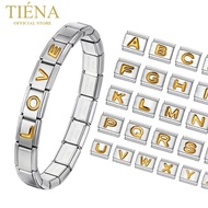 TIÉNA Italian Charm Bracelets Pendant Bracelet Charm Italy PREMIUM ALPHABET LETTERS INITIALS Series 