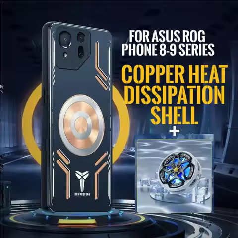 Case For Asus Rog phone 9 Pro Copper Aluminum Heat Dissipation Case For Asus Rog phone 8 7 6 5 5s Pr