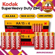 Bateri Kodak AA & AAA Tahan Lasak/Kodak Super Heavy Duty Zinc Battery AA & AAA 1.5V [1Box-60Pcs]