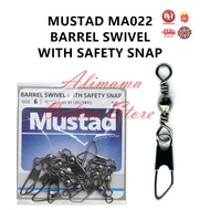 MUSTAD MA022 BARREL SWIVEL WITH SAFETY SNAP FISHING HOOK