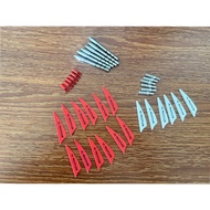6Set Bullet Point + Nock Pin + Arrow Nock +fArrow feather or ID4.2 Carbon Poros