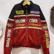 Vintage Yellow Corn Racing Jacket second place sucks bukan Kushitani rs Taichi Arai