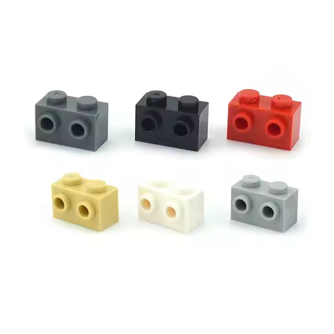 60Pcs MOC Thick Bricks 1 x 2 with Studs on Side Assembles Particles Modified Building Blocks DIY Hig