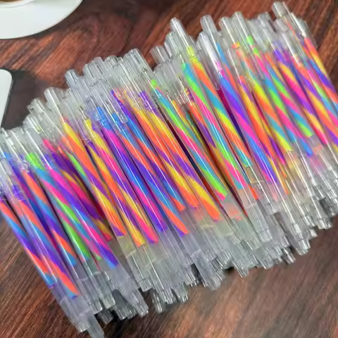 12 Neon Glitter Colored Gel Pens and a Set of 100 Unprinted Thick Black Cardstock Sheets, Suitable f