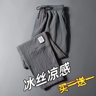 Summer Overalls Cotton Linen Pants Men Wear-Resistant Loose All-Match Linen Leggings Outdoor Work Wo