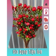 { Item Type 1 } TD Fake Pomegranate Branch Red Pomegranate Wealth and Fortune 63CM Long Home Decorat