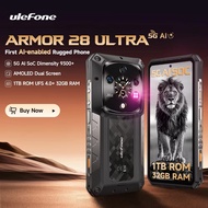 Ulefone Armor 28 Ultra 5G AI Rugged Phone 32GB RAM+1TB ROM Android Smartphone AMOLED 6.67" 10600mAh 