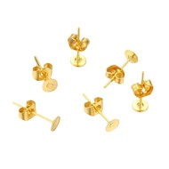 Earring Accessories Round Flat Back Pin DIY Earring Base Handmade Jewelry Component