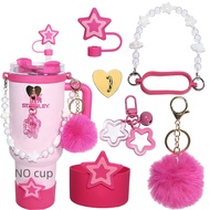 7Pcs Stanley Cup Accessories Set, Star Chain Cup Sleeve & Star Shaped Decor Kit for Stanley Tumbler