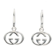 【二手】Gucci 雙G互扣耳環，925純銀，女耳環，二手