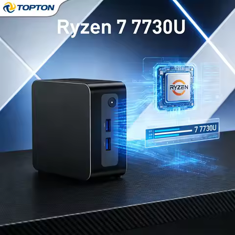 Topton Metal Palm Gaming Mini PC AMD Ryzen 7 7730U, Ryzen 5 7530U/5825U/5800U/5600U, Ultra-Small Min