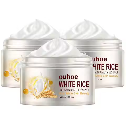 1/2/3PCs Rice Cream For Face White Rice Essence Brightening Moisturizing Cream Lightweight Moisturiz