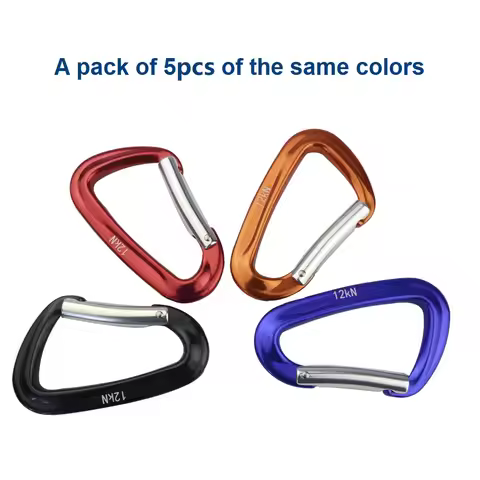 Aviation Aluminum 7075 D Shackle Carabiner Hook Carabiner Snap Hook For Keychain Hammock Camping