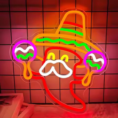 Mexican Neon Sign Cinco De Mayo Led Neon Light Dimmable Fiesta for Party Taco Party 5 De Mayo Mexica