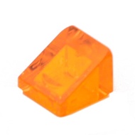 COOLPON|This Is LEGO Lego's Parts Transparent Orange Inclined Brick 1x1x2/3 54200 18862 33847