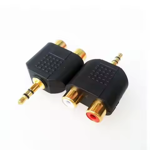 3.5 mm to Dual RCA 3.5mm Stereo Male to Dual RCA Female Adapter