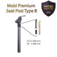 Mobi Premium Bicycle Bike Seat Post Pole Tube | Aluminium | Foldable | Suspension | Flip seat post