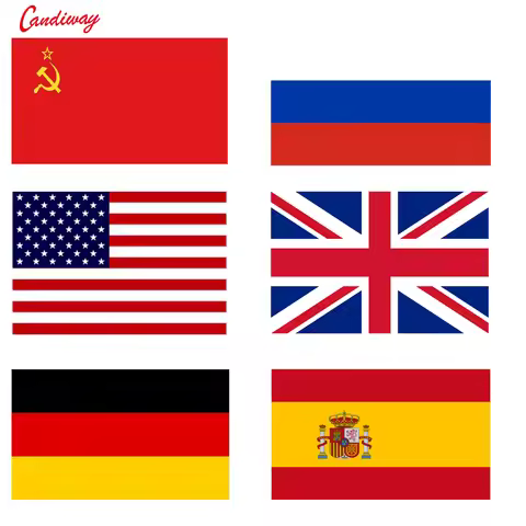 90 x 60CM national flag banner home decoration flag the USA UK CCCP flag