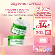 Glad2Glow Exfoliating Toner Pad Soothing Brightening Oil control Centella Salicylic Acid Calm Acne T