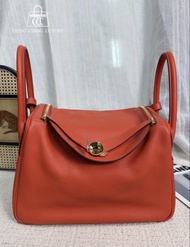 🌈Hermes❤️Lindy 30❤️紅色金扣❤️99新🌟Swift皮🌟lindy30🌟lindy🌟愛馬仕🌟