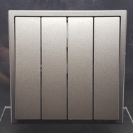 NEWEST SIMON I7 GREY QUARTET SWITCH 4 GANG 1 WAY SWITCH
