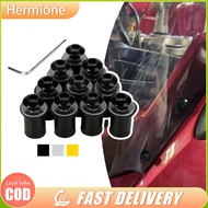 10PCS Motorcycle Windscreen Windshield Fairing Bolt Screw Kit M5 5mm Universal Visor Screw For Any M