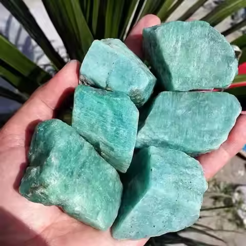 Natural Amazonite Stone Reiki Gemstones Mineral Crystal Raw stone for Aromatherapy stone and Home De